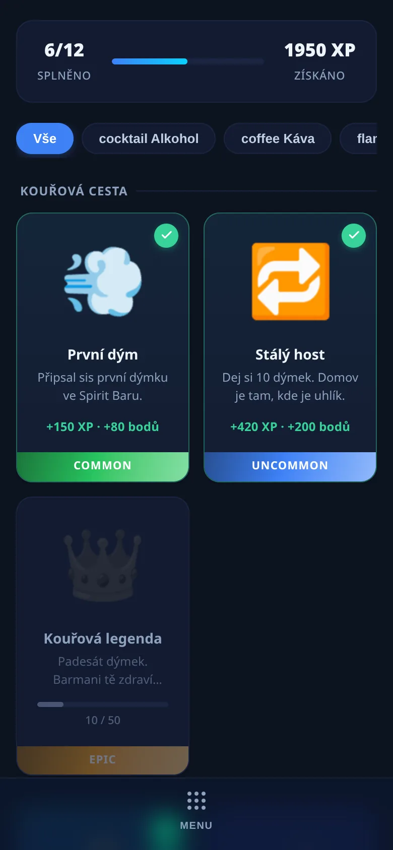 Přehled achievementů ve hře HOOKiO